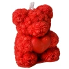 Wholesale of bear-shaped scented candles, rose scented candles, Valentine's Day and birthday gifts for best friends Item Picture
